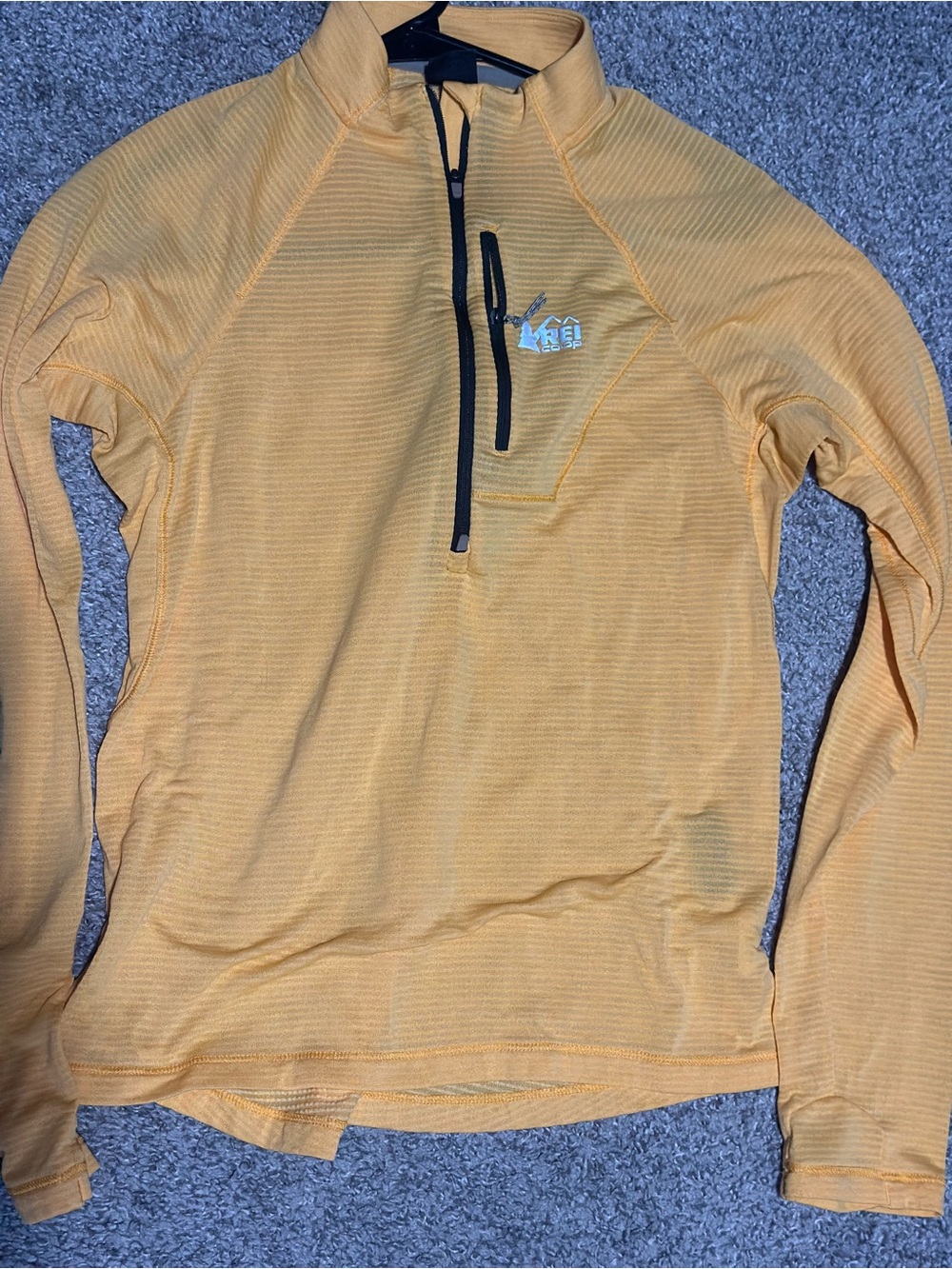 REI Womens Yellow Quarter-Zip Swim Top